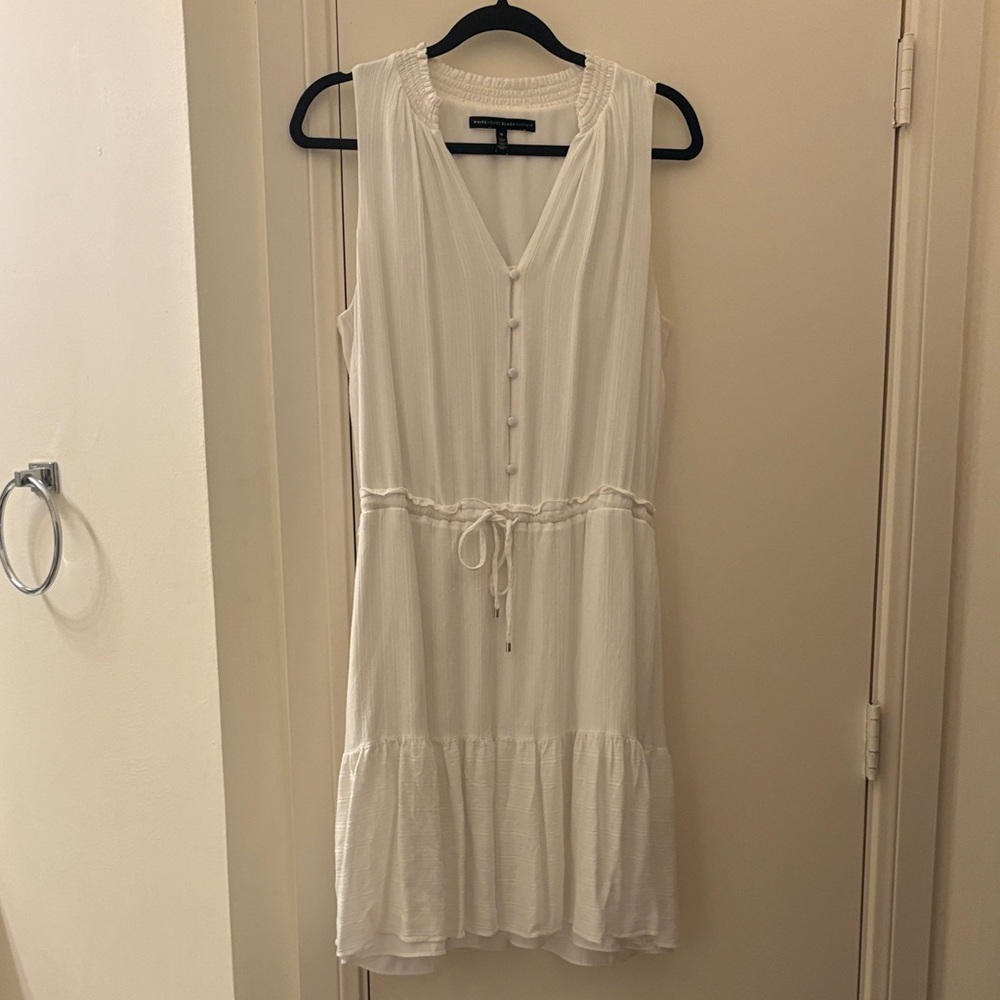 White House Black Market White Midi Dress